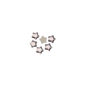 Flat back 6pk light rose foil back, Crystal Passions&reg; 4mm star flower 2754