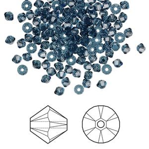 Bead 1440pk Montana, Swarovski&reg; 3mm XILION bicone 5328