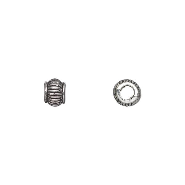 Bead 1pkg500 silver-plated "pewter", 6x5mm rondelle, antique image number 0