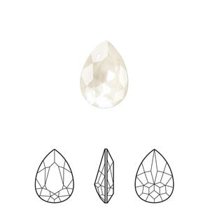 Fancy stone 1pk crystal linen ignite, Crystal Passions&reg; 14x10mm pear 4320