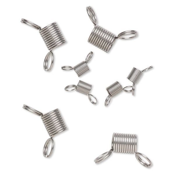 Bead stopper&trade; mix 1pkg8 stainless steel, 7mm / 12mm (216A-106) image number 0
