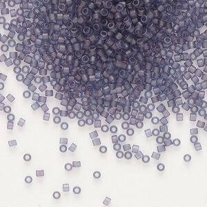 Seed bead, Delica&reg;, glass, pkg/50g, #11 round, translucent matte glazed luster dried lavender (DB-0386).