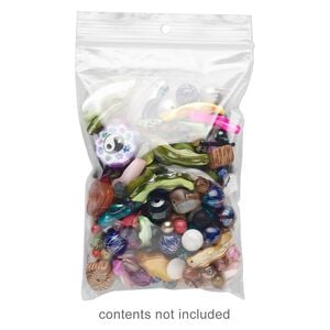 Bag, Tite-Lip&trade;, plastic, clear, 4x6-inch top zip with hole. Sold per pkg of 100.