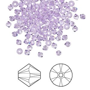 Bead 1440pk violet, Swarovski&reg; 3mm XILION bicone 5328