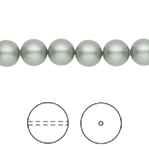 Pearl 50pk powder green, Crystal Passions&reg; 8mm round 5810