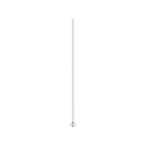 Head pin 1pkg10 sterling silver, 1.25 inch / 1.5mm ball tip, 22 gauge