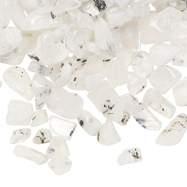 Rainbow moonstone 1pkg1oz, undrilled inlay chip natural mini image number 0