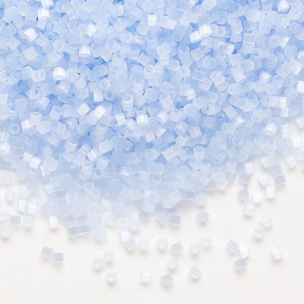 Seed bead, Delica&reg;, glass, pkg/250g, #11 round, opaque silk glass enamel pale sky blue (DB-0831-1). image number 0