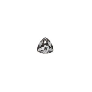 Drop 1pk crystal silver night, Crystal Passions&reg; 8mm pendant trilliant cut 6434