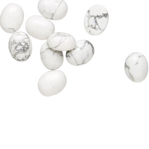 Howlite 1pkg10, calibrated oval cab natural 9x7mm