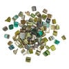 Mother-of-pearl shell 1pkg2oz, triangle tube bead, mix multi-green 6x5mm-12x8mm image number 1