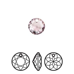 Drop 48pk light amethyst, Swarovski&reg; 10mm pendant classic cut 6430