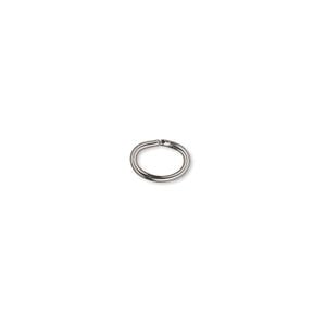 Jump ring 1pkg100 gunmetal-plated, 8x6mm oval, 16 gauge / 5.7x3.6mm inside diameter / brass