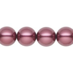 Pearl 30pk light burgundy, Preciosa Czech crystal 12mm round