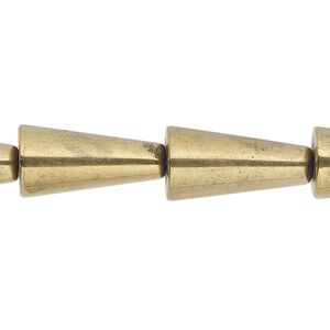 Hemalyke&trade; 1pkg1, gold-finished cone bead 15 inch 20x12mm