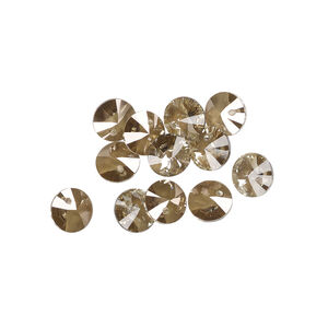 Drop 1pkg12 crystal bronze, Crystal Passions&reg; 6mm mini disk 6428