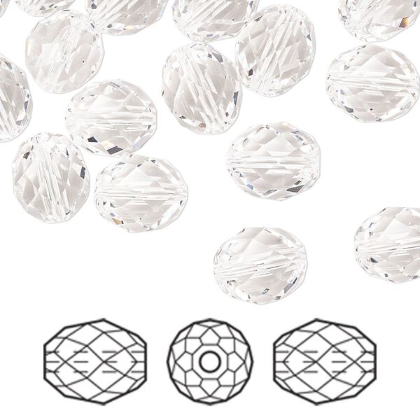 Bead 72pk crystal, Swarovski&reg; 9.5x8mm olive briolette 5044 image number 0