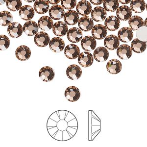 Flat back 1pkg144, dusty rose foil back Preciosa MAXIMA Czech crystal rhinestone 4.6-4.8mm chaton rose round SS20