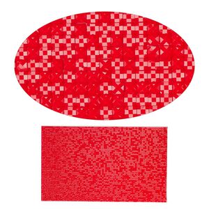 Adhesive sheet, My Style Deco Art&trade;, peel-off, resin and glue, red, 8 x 4.75-inch rectangle, 1.8mm thick. Sold individually.