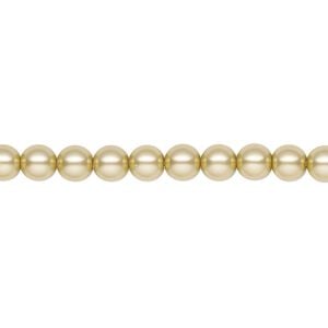 Pearl 50pk vanilla, Preciosa Czech crystal 5mm round