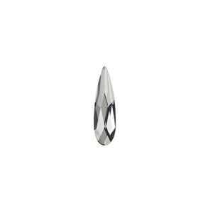 Flat back 24pk crystal silver night, Crystal Passions&reg; 14x3.9mm raindrop 2304