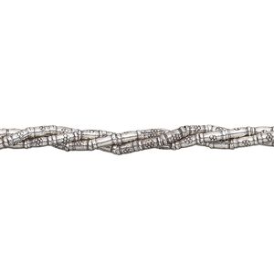 Bead 1pkg1 sterling silver, 4x1mm tube, 8 inch antiqued Hill Tribes