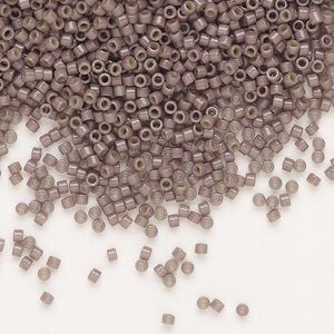 Seed bead, Delica&reg;, glass, pkg/50g, #11 round, Duracoat&reg; opaque outside dyed taupe (DB-2365).
