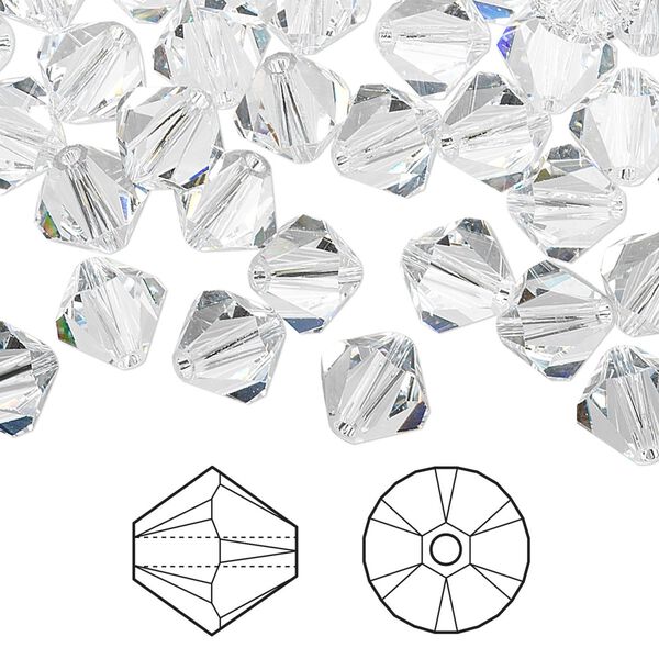 Bead 72pk crystal, Crystal Passions&reg; 8mm bicone 5328 image number 0