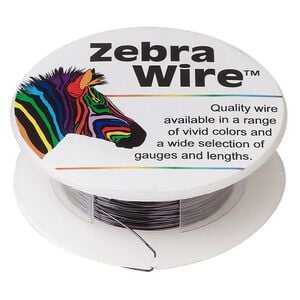 Wire, Zebra Wire&trade;, color-coated copper, midnight blue, round, 26 gauge. Sold per 30-yard spool.