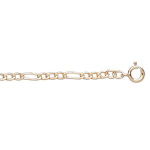 Chain 1pkg1 14Kt gold-filled figaro, 2mm / springring clasp, 24 inch