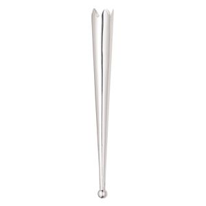 Bolo tip, sterling silver, 55x6.5mm with 3mm ball, 5.5mm inside diameter. Sold individually.