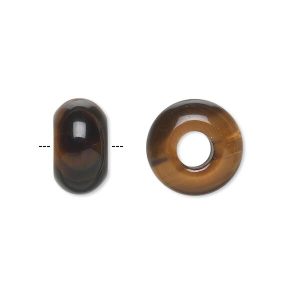 Tigereye 1pkg2, rondelle bead natural 14x8mm Dione&reg; image number 0