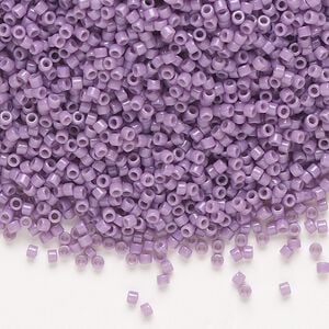 Seed bead, Delica&reg;, glass, pkg/50g, #11 round, Duracoat&reg; opaque outside dyed dark orchid (DB-2139).