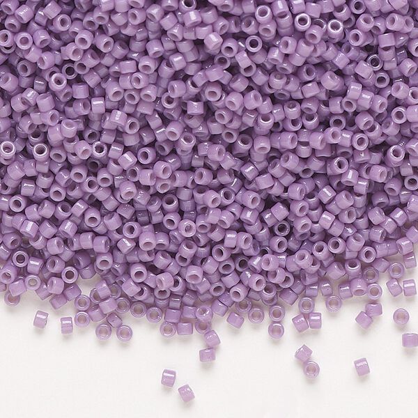 Seed bead, Delica&reg;, glass, pkg/50g, #11 round, Duracoat&reg; opaque outside dyed dark orchid (DB-2139). image number 0