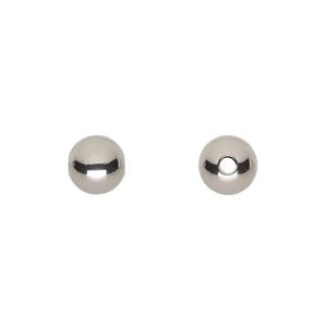 Bead 1pkg100 stainless steel, 8mm round