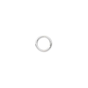 Jump ring 1pkg100 sterling silver-filled, 8mm soldered closed round, 20 gauge / 6.4mm inside diameter