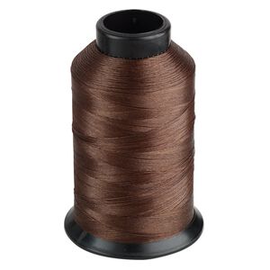 Thread, Nymo&reg;, nylon, brown, size B. Sold per 3-ounce spool.