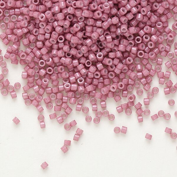 Seed bead, Delica&reg; 1pkg250g glass, #11 round, opaque antique rose / outside dyed (DB-1376) image number 0