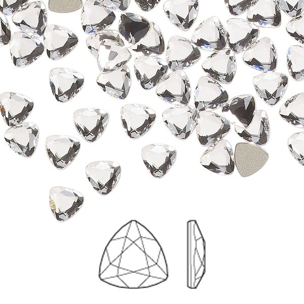 Flat back 288pk crystal foil back, Swarovski&reg; 5mm trilliant 2472 image number 0