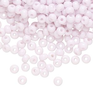 Seed bead, Preciosa Ornela Czech glass, pkg/500g, #6 rocaille, opaque pink, (73420).