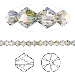 Bead 48pk crystal paradise shine, Crystal Passions&reg; 4mm bicone 5328