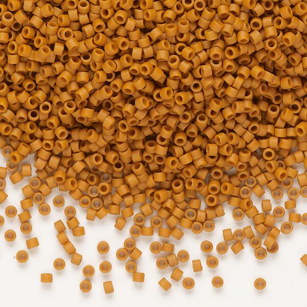 Seed bead, Delica&reg;, glass, pkg/250g, #11 round, opaque matte glazed persimmon (DB-2287). image number 0