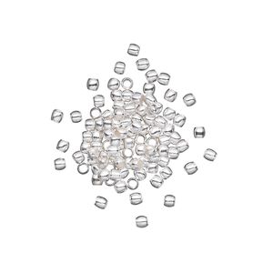 Bead 1pkg500 silver-plated, 2x1.5mm micro round, brass