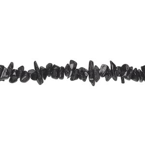 Black spinel 1pkg1, chip bead natural 34 inch small