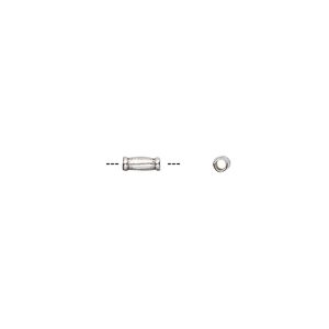 Bead 1pkg10 sterling silver, 5x2mm tube, antiqued Hill Tribes