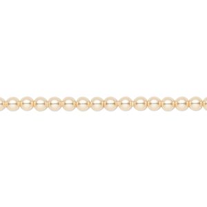 Pearl 1000pk gold, Swarovski&reg; 3mm round 5810