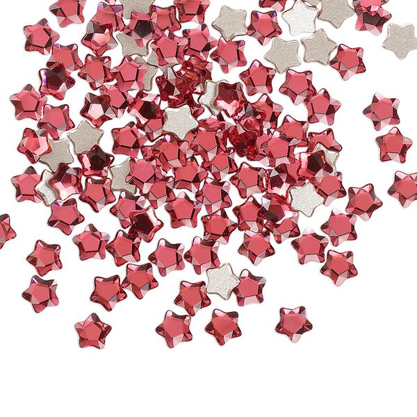 Flat back 720pk scarlet foil back, Swarovski&reg; 4mm star flower 2754 image number 0