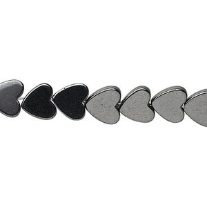 Hemalyke&trade; 1pkg1, flat heart bead 15.5-16 inch 8mm