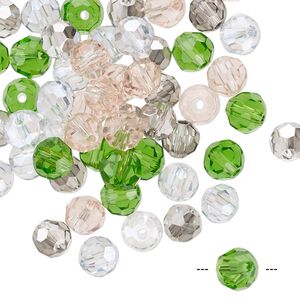Bead mix 60pk 32 facets spring, Celestial Crystal&reg; 6mm round