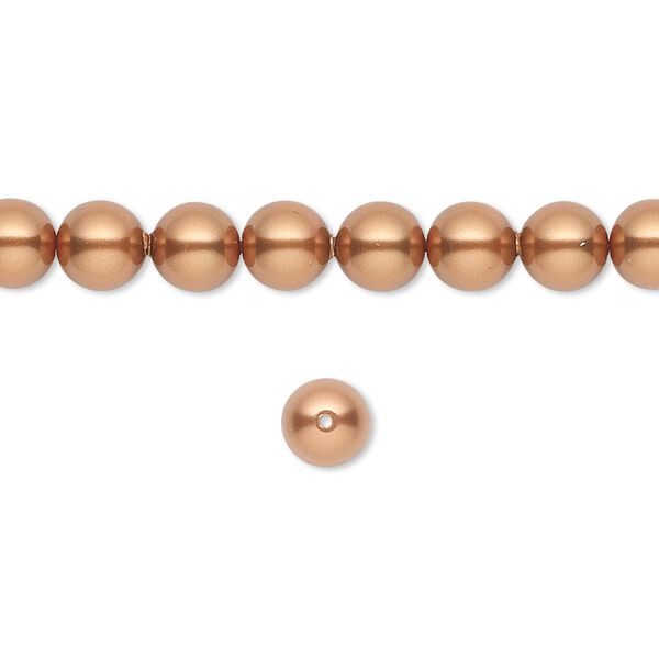 Pearl 500pk copper, Swarovski&reg; 6mm round 5810 image number 0